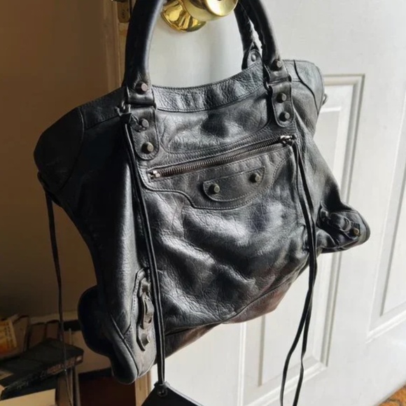Balenciaga Handbags - balenciage the first black lather bag